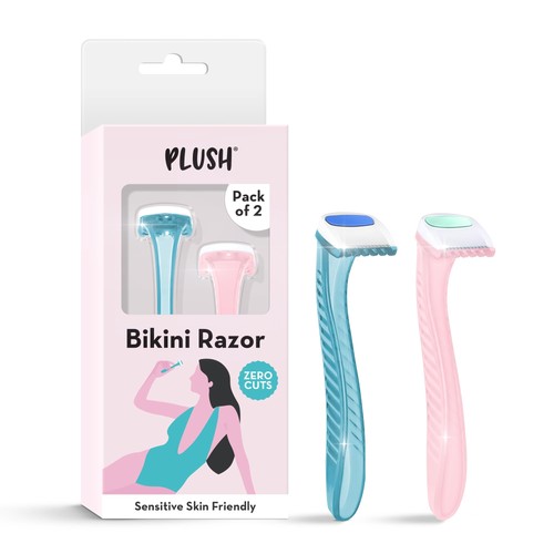 Plush reusable bikini razor - plush,